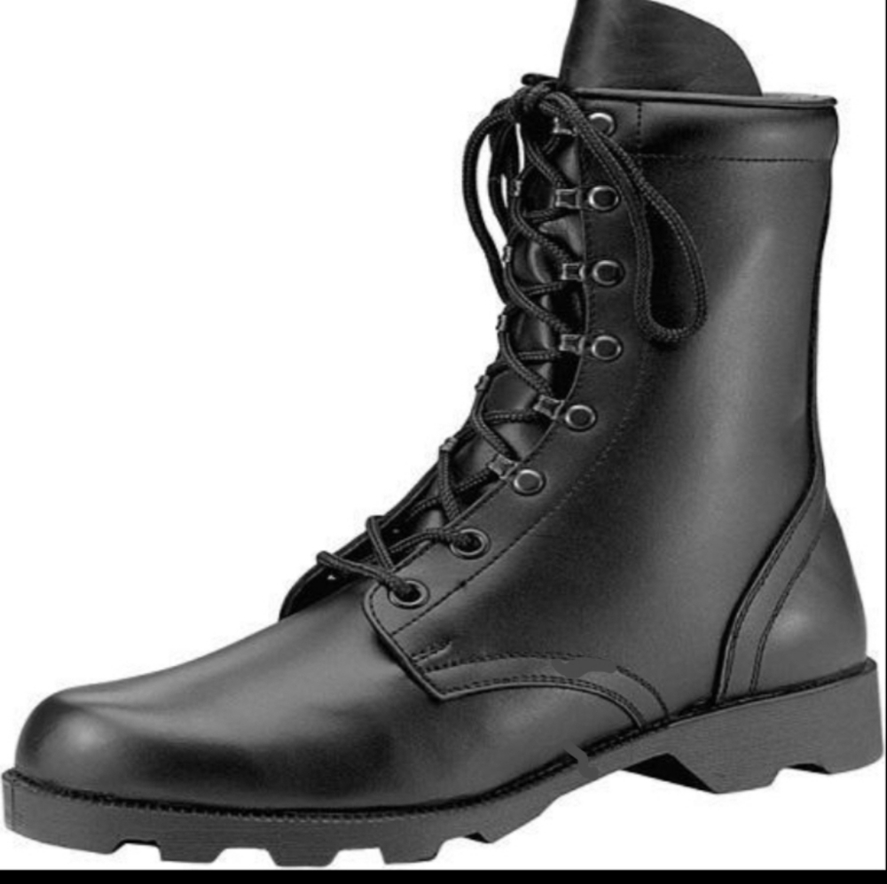 Wellco black leather military boots
